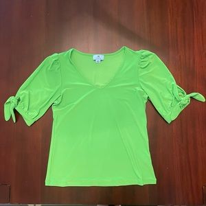 Super cute lime neon green work top by CeCe.